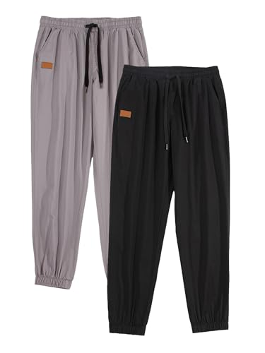 Image of JMIERR Mens Cotton Stretch Joggers Casual Twill Athletic Track Pants