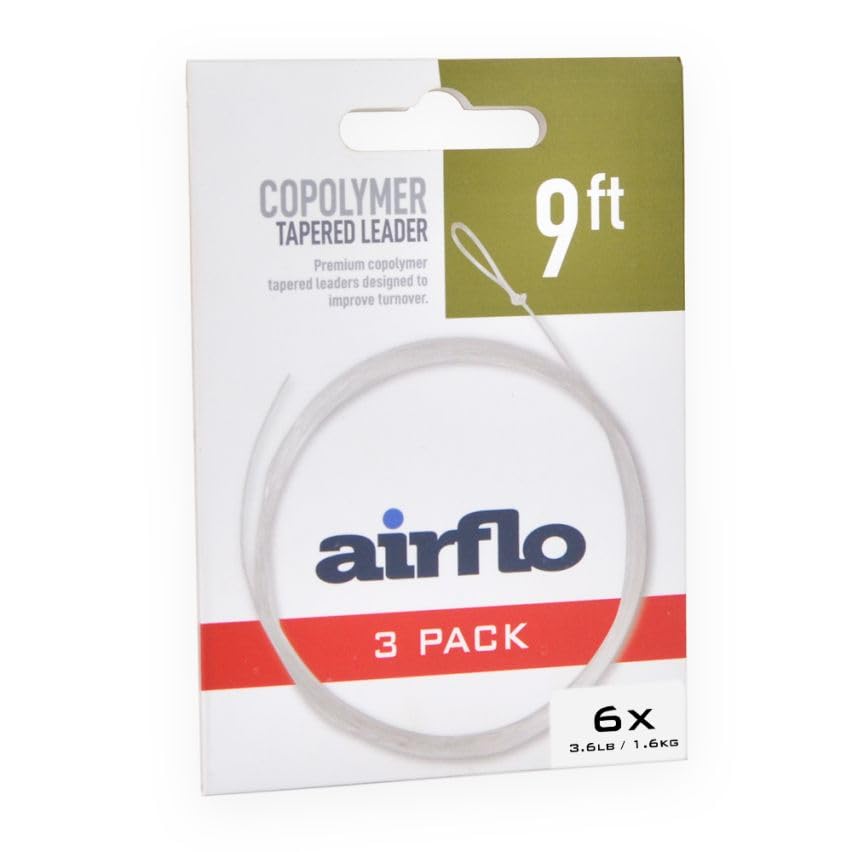 Airflo Tapered Tactical Mono Leader High Tech 9' 6X 3-Pack miniatura 1