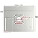 KETIPED Aluminium Router Table Insert Plate,Woodworking Benches Router Flip Plate with Miter Gauge Guide Aluminium Fence Sliding Brackets,Multifunctional Trimming Engraving Table(silver),051