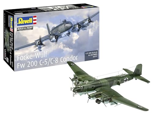 Revell 03777 Focke-Wulf Fw 200 C-5/C-8 Condor Escala 1:72 - Kit de modelo de plástico sin construir/sin pintar