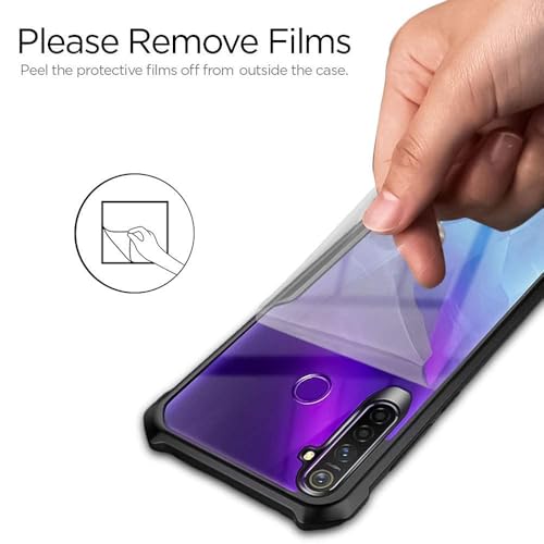 Image of WOW IMAGINE Back Cover for Redmi 10 Power | Redmi 10 (2022) - AirEDGE Technology | Crystal Clear Transparent Mobile Case Cover | Hard Bumper | Full Armor Shockproof Device & Camera Protection | Black