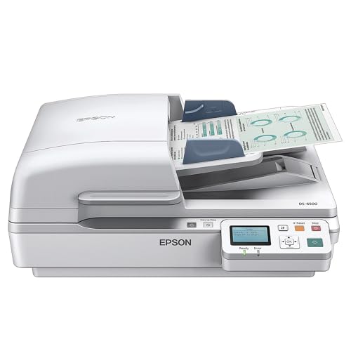 Epson WorkForce DS-6500 Sheet-Fed, Color Document & Image Scanner, 100 page Auto Document Feeder...