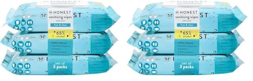 The Honest Company Fragrance Free Sanitizing Alcohol Wipes | Anti...