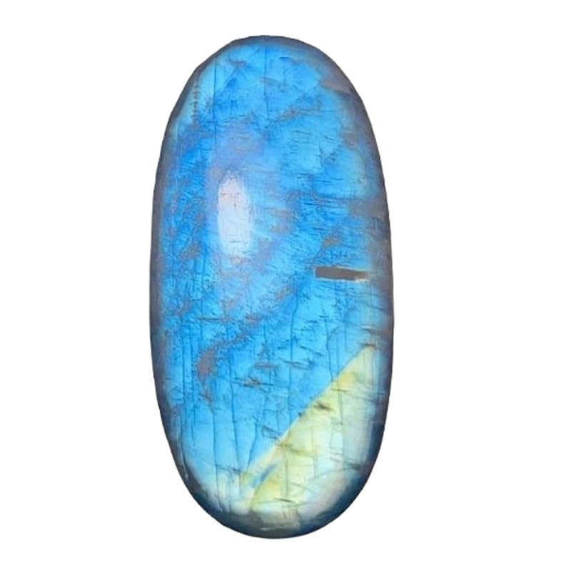 Pierre de lune naturelle arc-en-ciel 50mm cabochon en vrac pour la fabrication de collier