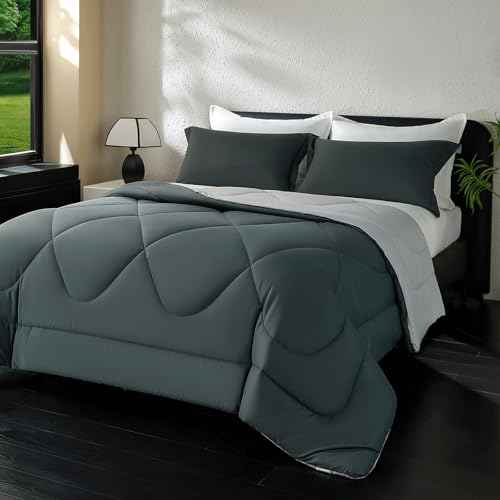 beeweed Edredón Relleno Nórdico 155x220 cm para Cama 80/90, Reversible Edredón de Fibra Oeko-Tex. 300 gr/m² en 100% Suave Microfibra, con 1 Fundas Almohada