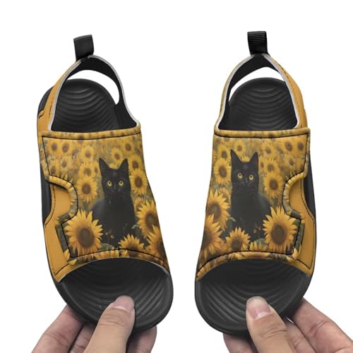 Sunflower Cow Sandals Boys Sport Athletic Hiking Sandals Lightweight Open Toe Summer Beach Water Shoes for Toddler Kids2