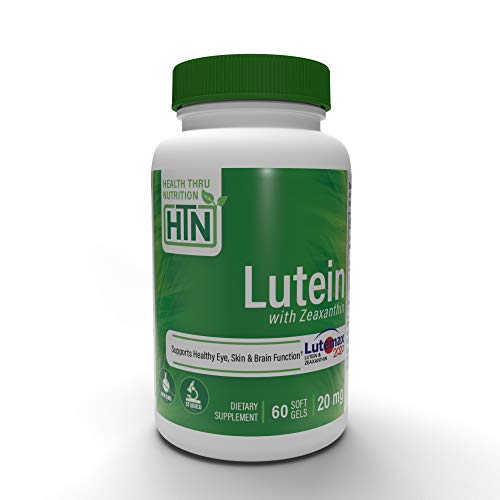 Health Thru Nutrition Lutemax 2020 Lutein 20mg and Zeaxanthin 4mg Softgels, (Pack of 60)