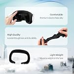 AMVR Face Couverture compatible avec Meta/Oculus Quest 3 Accessoires pour casques, Comfy Silicone Face Coussin Pad s'adapte à l'interface faciale, étanche VR Masque pour améliorer votre expérience de jeu (Noir, Couverture unique)
