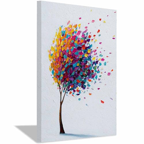 Tableau décoration murale arbre de vie 60x80cm pour illuminer un bureau sombre