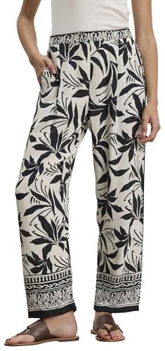 VELVET BY GRAHAM & SPENCER Women's Claudia Fiji Print Pants, Black