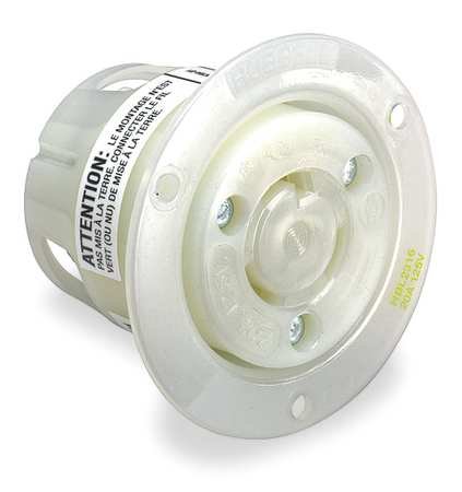 20A Flanged Twist-Lock Receptacle 2P 3W 277VAC
