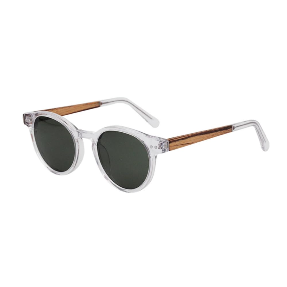 Iwood iAce Sonnenbrille - Modell 11, klares Acetat mit Kirschholz, unisex