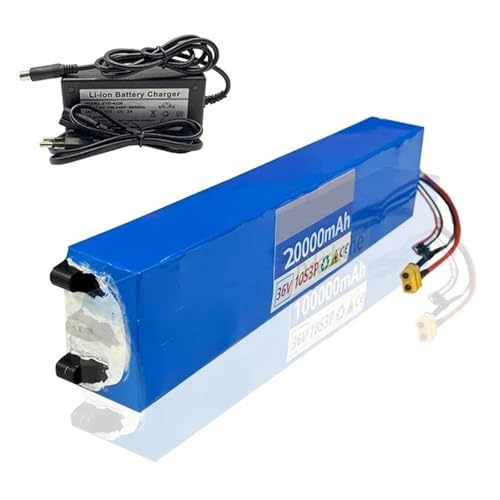 Pacco Batteria 36V 30Ah 10S4P Per Bici Elettrica – Con BMS E Caricabatterie, Per Motore 100W-800W, 68x188x78 Mm
