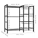 Hastatii Storage Rack Kitchen Baker's Rack - 3 Tiers 4 Baskets, Utility Coffee Bar, Air Fryer Stand with Steel Mesh Baskets