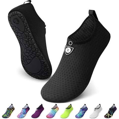 SIMARI Water Shoes for Women Men Swim Aqua Socks Beach Pool Essentials Barefoot Surf River Boat Kayak Sea Yoga Sand Exercise Sport Accessories Breathable Quick-Dry Adult Youth Kid Size SWS001 Cover