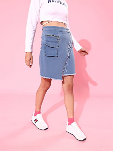 Image of Dolce Crudo Women's Regular High Rise Stretchable Denim Shorts