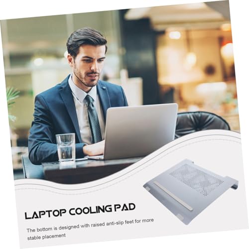 Base de enfriamiento para laptop de aleación de aluminio con ventilador USB miniatura 4