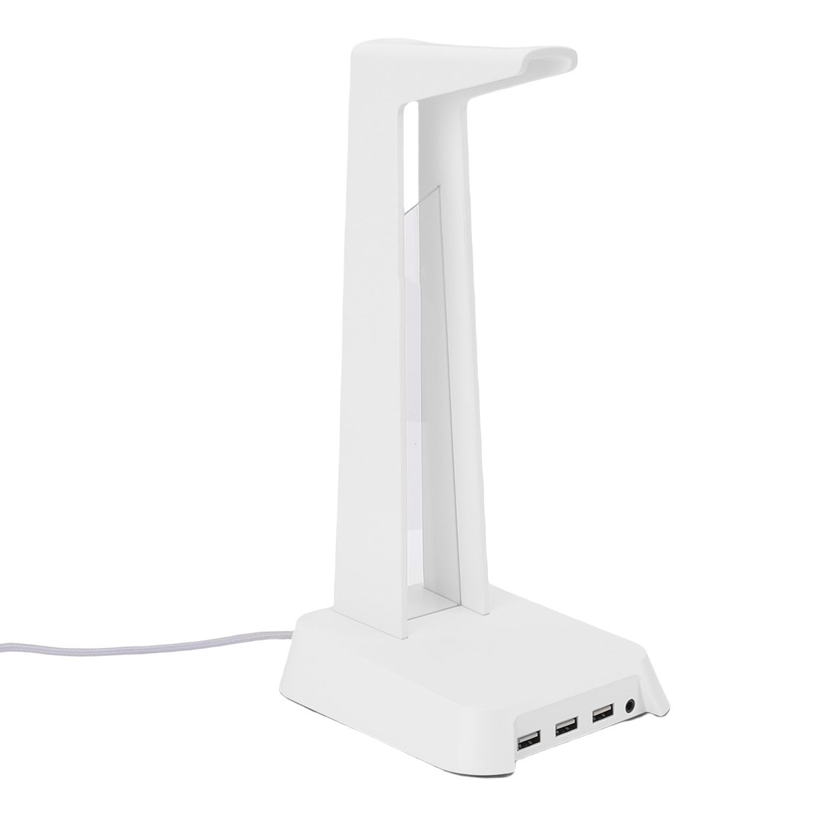 Supporto per Cuffie da Gaming USB con Luce RGB, per Videogiocatori (WHITE)