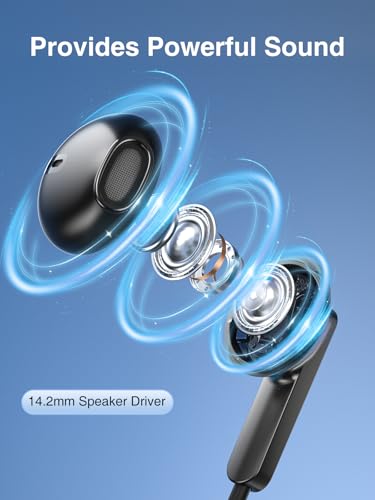 Wired Headphones 3.5mm Jack for Samsung Galaxy A15/A14/A32/A31/A52/S9/S10 Earphones with Microphone, Noise Isolation in-Ear Earbuds for Samsung, Phones, Computer, Laptop, School Students