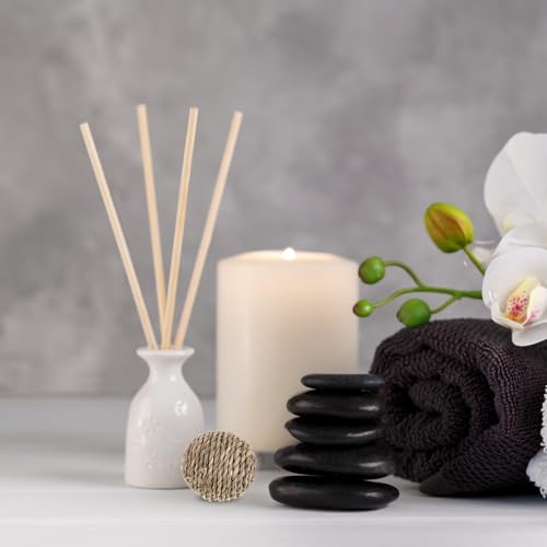 Housoutil 天然手編み籐ボール 花瓶用装飾ボール トレイフィラー 壁掛けアクセント リビング 玄関の自然素材インテリア 5個セット [5]