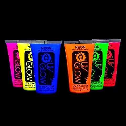 UV Glow Neon Face and Body Paint Set Cover