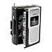 Jensen CR-100 Retro Portable AM/FM Radio Personal Cassette Player Compact Lightweight Design Stereo AM/FM Radio Cassette Player/Recorder & Built in Speaker (Black Series)