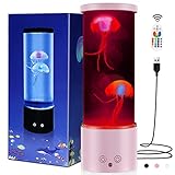 AONESY Jellyfish Lava Lamp, Electric Jellyfish Tank Table Lamp with 17 Color Changing Effect, Remote...