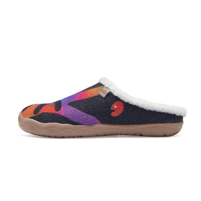 UIN Women's Mules Fashion Comfort Travel Art Painted Chunky Shoes Wide Toe Casual Household Slippers Slip On Loafers4