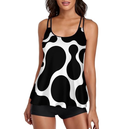 Maillot de bain tankini robe de plage à motif vache pour vos vacances d'été