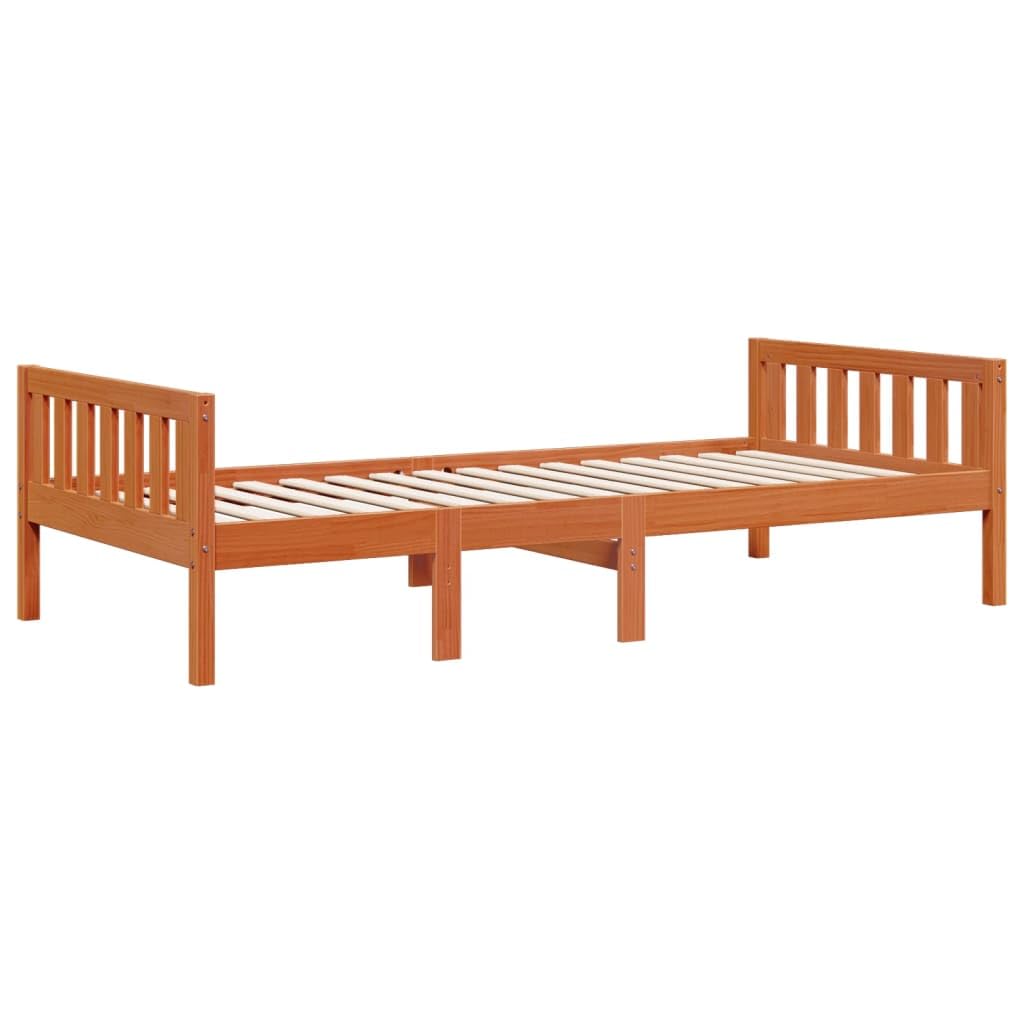 Lit simple enfant bois massif 80x200 cm durable et robuste