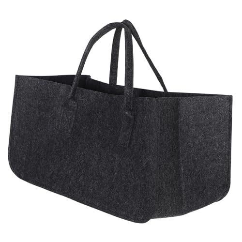2pcs Large Capacity Felt Tote Bag Reusable Foldable Handbag with Handles for Shopping Daily Use and Versatile Storage Deep