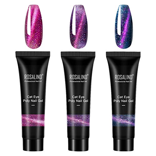 Poly Nail Gel Set, Poly Nail Gel Set Glitter Nagelverlängerungsgel Cat Eye Enhancement Gebäude für Nagel French Art…