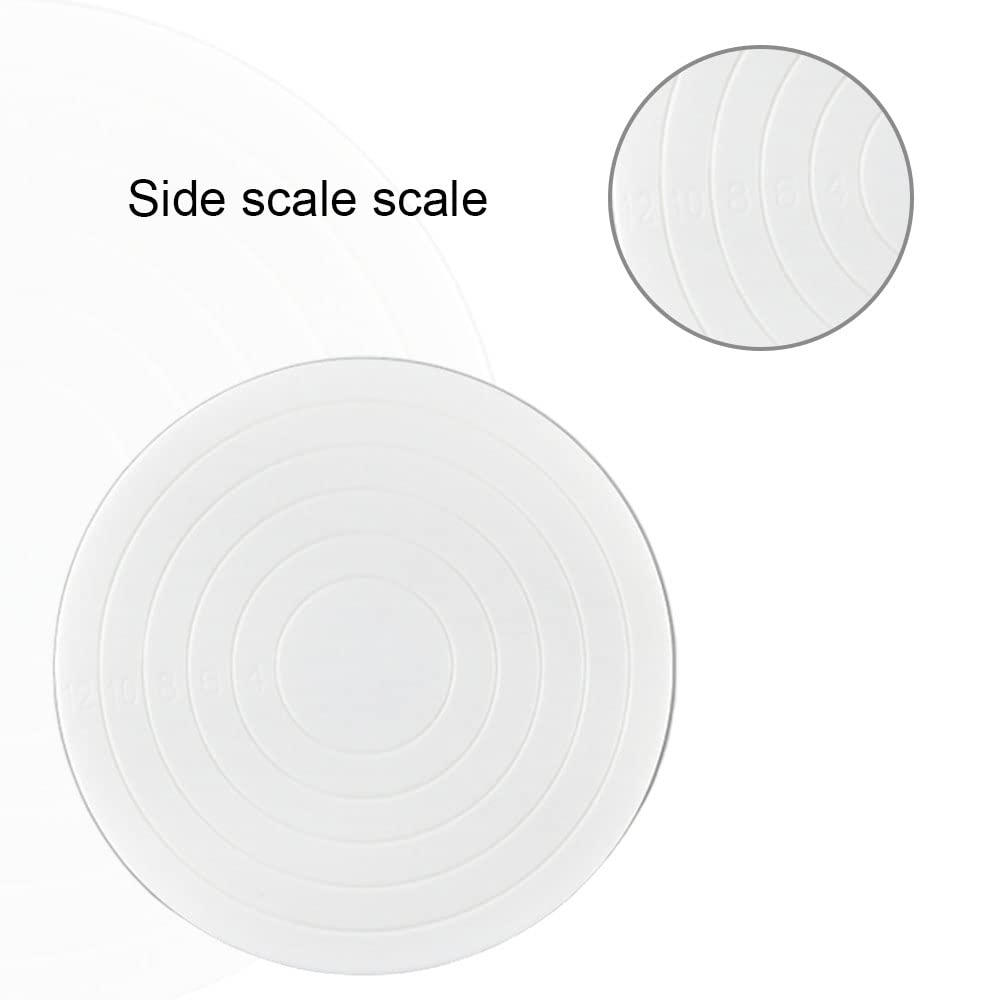 Rotating Cake Turntable, YUANGUNGUN 5.5 Inch Mini 360 Degree Base Stand Display Swivel Non-Slip Baking Tools Cupcake Decorating Supplies (2Pcs, White)