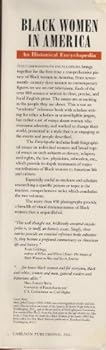Paperback BLACK WOMEN IN AMERICA: AN HISTORICAL ENCYCLOPEDIA: . Book