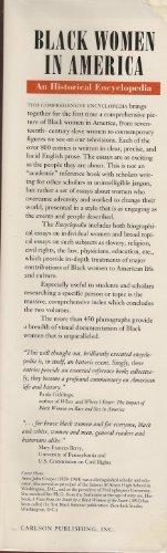 BLACK WOMEN IN AMERICA: AN HISTORICAL ENCYCLOPE... 0926019619 Book Cover