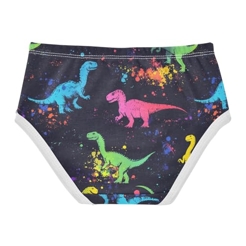 Wusikd Colorful Dinosaurs Girls' Underwear Cotton Funny Girls Briefs Soft Toddler Underwear 2T2