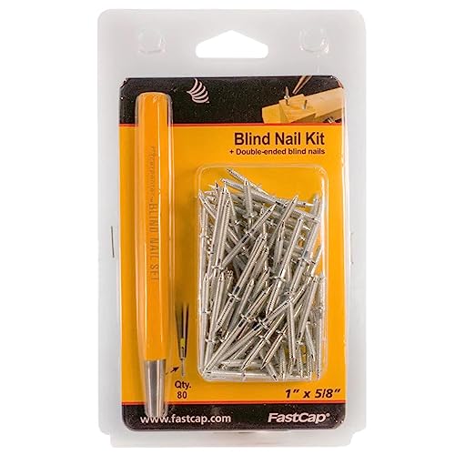 FastCap Steel BlindNail Double-Ended Nail Kit - Great for Furniture, Picture Frames, Molding and Trim Work - 1