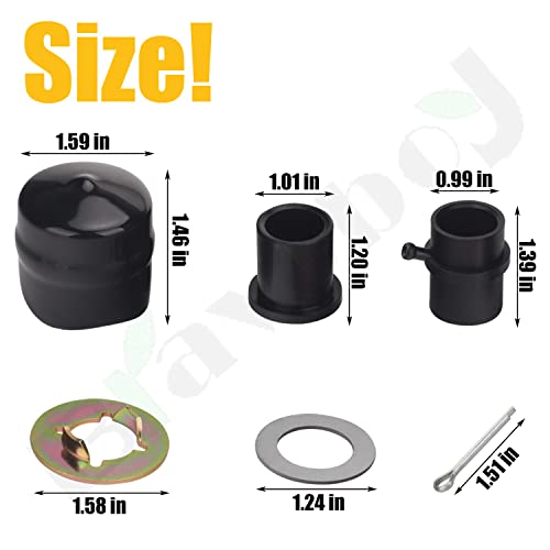 Front Wheel Bearing Bushing 736-04228 941-0516 741-0990B 714-0162 Compatible with Craftsman/MTD/Troy-Bilt 731-08049A 736-04228A 731-08049 741-0990A LT1042 SLT1550 Models for Cub Cadet Wheel Bearings - Thumbnail 2