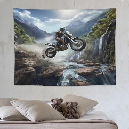Tapisserie motocross pour salon : la tenture murale suspendue idéale