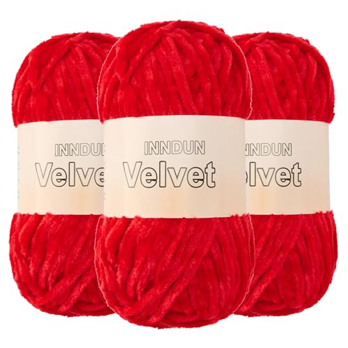 Image of Soft Velvet Chenille Yarn for Crocheting, Super Bulky Yarn for Blankets