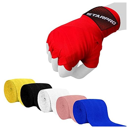 Starpro Boxbandagen | Elastische Boxbandagen mit Daumenschlaufe | 2,55m, 3,5m und 4,5m | Für MMA, Kickboxen, Boxen Sport und Kampfsport | Herren, Frauen & Kinder | Langlebige Handgelenk Bandagen