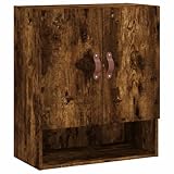 Homgoday Holzwerkstoff Wandschrank, dekorativ & praktisch, 60x31x70 cm, Räuchereiche - Wandmontage Model829889