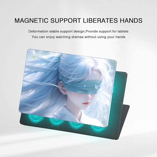 Image of Magnetic Case for Samsung Galaxy Tab S10 FE /S9 FE 10.9 Inch /S9 11 Inch (SM-X520 /X526B /X510 /X516B /X710 /X716B) Tablet with S-Pen Holder, Auto Wake /Sleep Smart Tablet Cover, Black