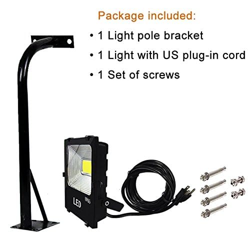 STGLIGHTING 50W LED Outdoor Spotlight Included 1.6 Feet Bracket 13ft US Plug-in Cord Waterproof Landscape Lighting for Shop Sign Billboards Courtyard Garden Pathway Lights