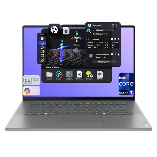 Lenovo Yoga Slim 7i Laptop, Intel Core Ultra 7-258V, 32 GB LPDDR5x RAM, 1 TB PCIe SSD, 15.3' 2.8K Display, Intel Arc Grafik 140V, QWERTZ Tastatur, Windows 11 Home, Luna Grey