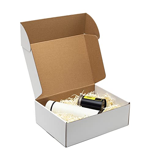 Timirog White Shipping Boxes 12X9X4 Inch 20 Pack- Corrugated Cardboard Mailing Box For Small Business, Tab Locking Literature Mailer Packaging Supplies For Packing Gifts Craft thumb #5