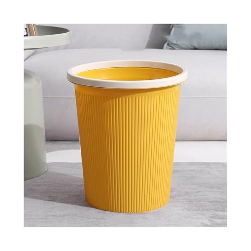 Poubelle avec anneau de pression corbeille à papier en plastique rayée compacte sans couvercle