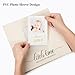 Vienrose Self Adhesive Photo Album 4x6 with Window Baby Memory Book Fabric Cover with PVC Cover Photo Sleeve & 2 Decorative Cards DIY Scrapbook for Newborn, Baby Shower 20 Sheets 40 Pages Beige