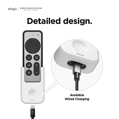 elago Remote Holder Mount Fernbedienungshalter Kompatibel mit Apple TV 4K Siri Remote 3. Generation (2022) und 2. Generation (2021) (Weiß) – Bild 4