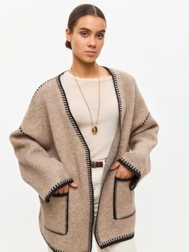 Image of JASCLS Women's Trendy Summer Long Sleeve Open Front Sweater Cardigans for Women